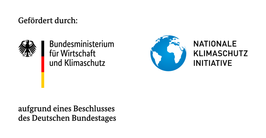Gefördert durch: Bundesministerium für Wirtschaft und Klimaschutz aufgrund eines Beschlusses des Deutschen Bundestages, Nationale Klimaschutz Initiative